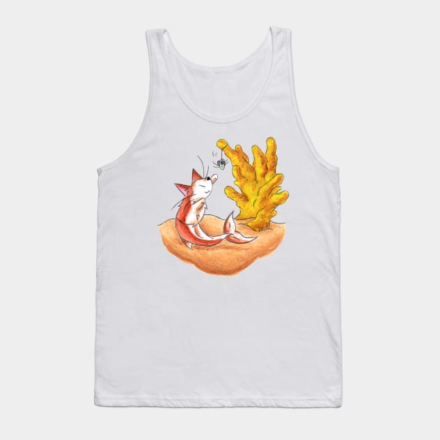 Coral Cat Tree Tank Top by KristenOKeefeArt